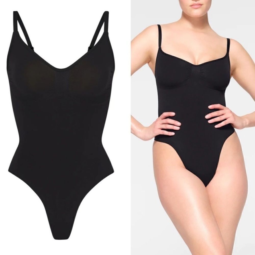 SKIMS Onyx Seamless Sculpt Thong Bodysuit Sz 2X/3X NWOT